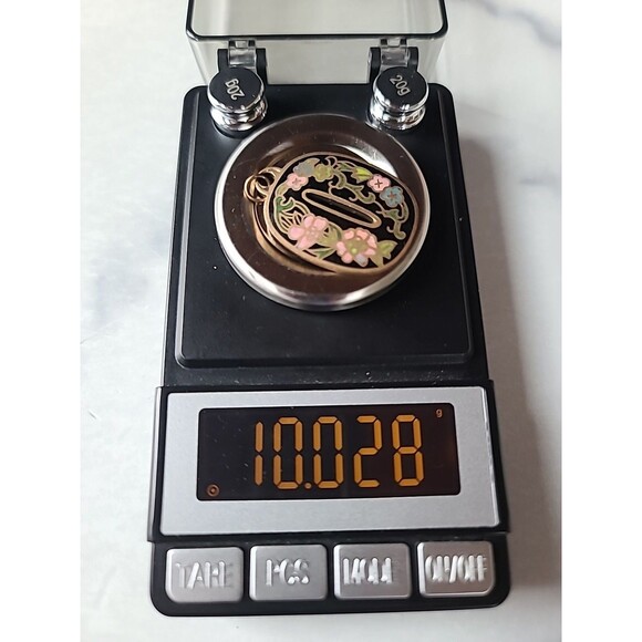 Cloisonne Floral Letter O Shaped Pendant Vintage - Picture 10 of 10